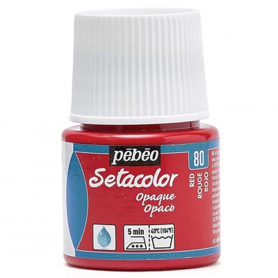 Краска для ткани Pebeo Можно красить на темных тканях Seta Color Opaque Color 45 мл Красный 80