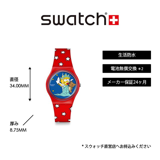 Часы LITTLE LADY LIBERTY SO28Z120 Red [Swatch]