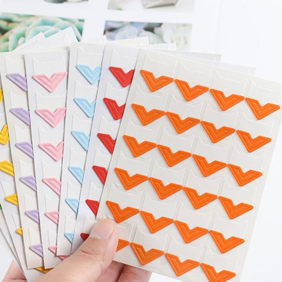 5 листов самоклеящихся уголков для фотографий, бескислотных, винтажных, самодельных альбомов для скрапбукинга