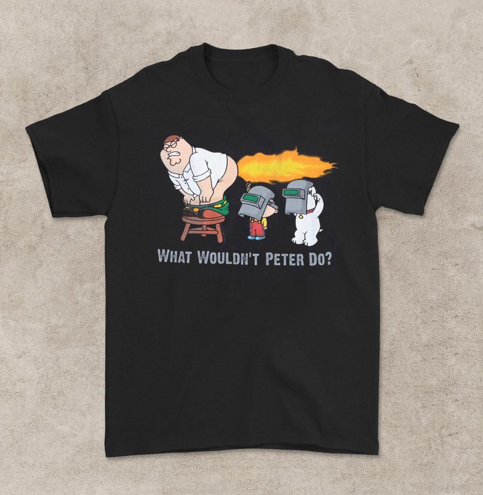 Family Guy Cartoon Funny black T-Shirt Cotton Tee All Size S To 4Xl