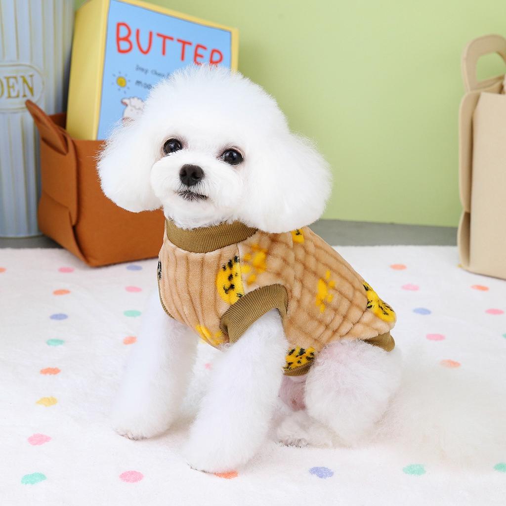 1pc Pet Dog Clothes Soft Warm Dogs Jumpsuits Tiger Pattern Pet Clothing for Small Dogs Puppy Cats Costume Coats