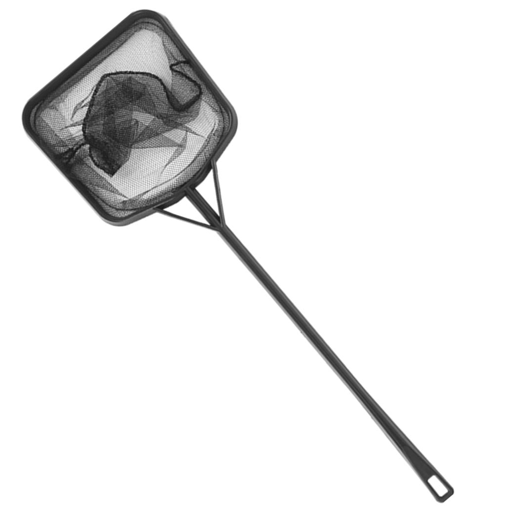 Functional Aquarium Square Fishing Net with Long Handle Fishing Gear for Catching Fish Clean Shrimp Tank Aquarium Tools