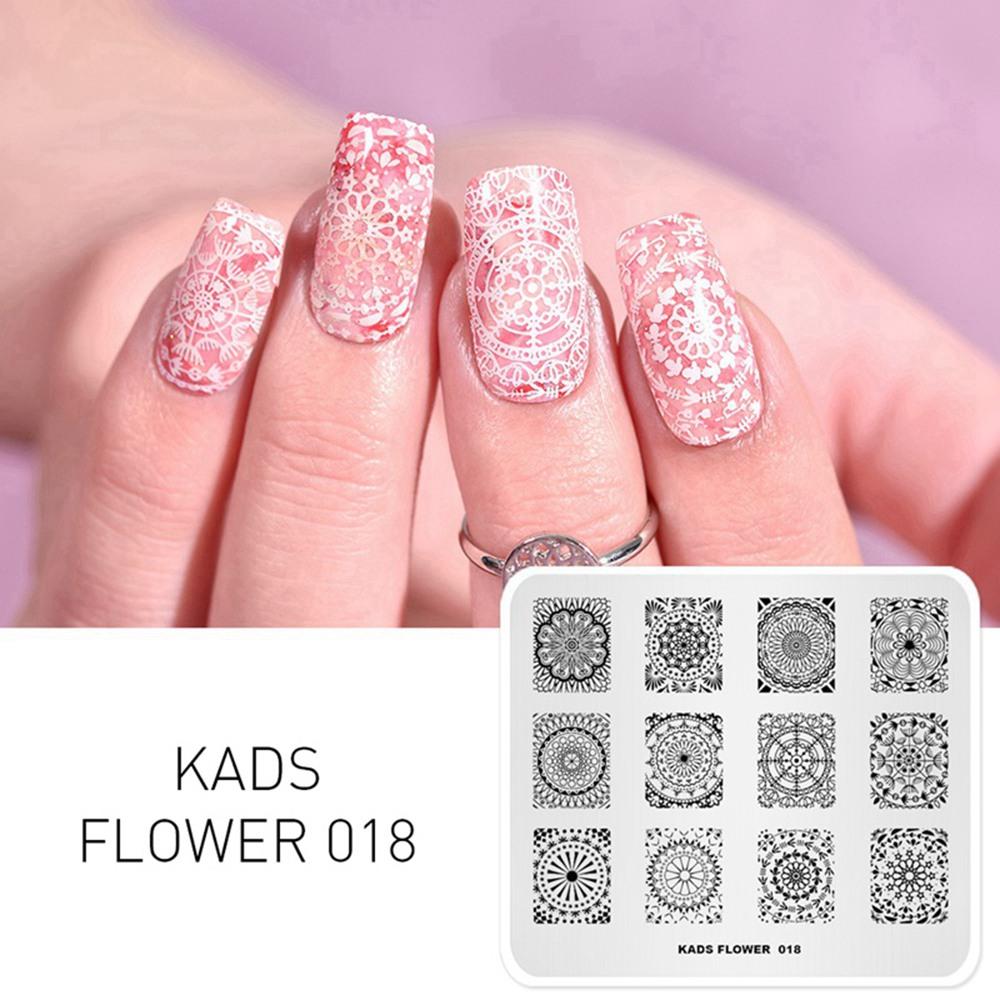 kads 53 Flower Series Nail Stamping Plates DIY Manicure Stamping Plate for Nail Art Template Nail Art Stamp Plates