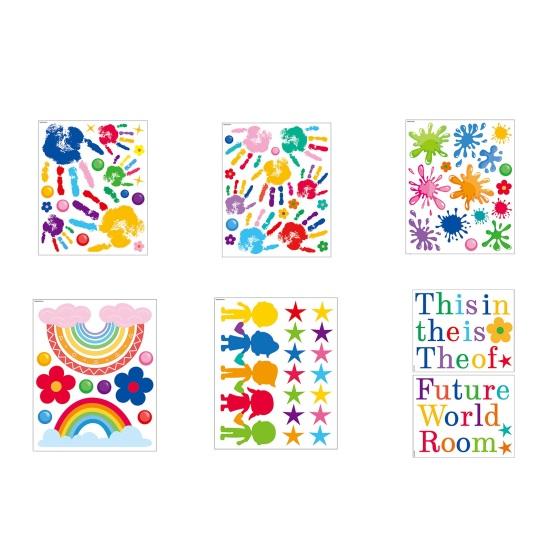 1 шт./1 комплект, красивая защита от слез, создание жизненной силы, сильная липкость, брызги, Радуга, наклейка для детской комнаты, товары для дома, детский сад