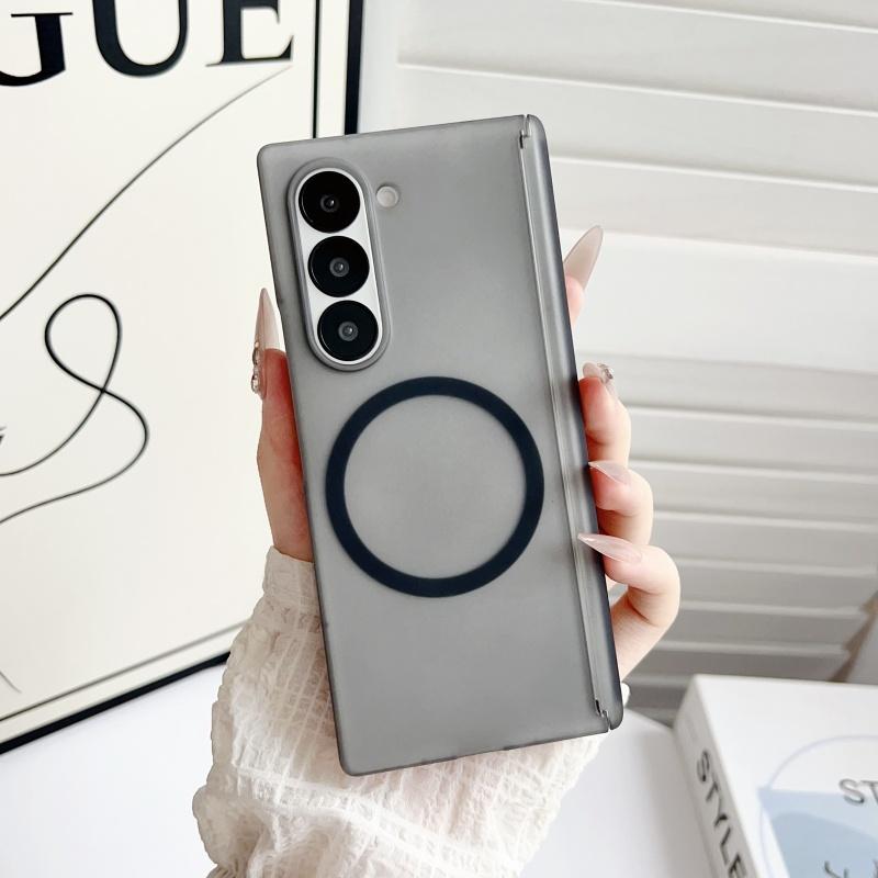 Тонкий матовый прозрачный защитный чехол с магнитной петлей для Samsung Galaxy Z Fold7 6 5 4, складной, жесткий, для беспроводной зарядки