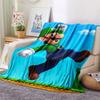 Luigi Printed Flannel Blanket, soft throw for bedroom sofa, washable, fan merchandise, great gift.