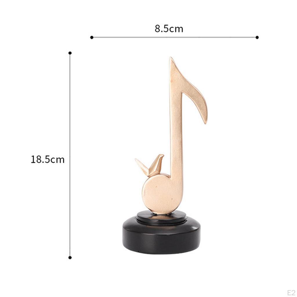 Melodic Note Figurine Musician Gift Resin Decorative Statue for Bedroom Livingroom Shelf