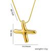 Stainless Steel Gold Color Chunky Alphabet Balloon Bubble Initial Letter Pendant Necklace for Women Charm Necklace Jewelry Gift