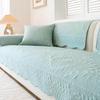 Leaf Floral Cotton Quilted Dog Couch Cover for Sofa Farmhouse Rustic Embroidered Sectional Couch Cover Soft Anti-Slip Sofa Slipcover Furniture