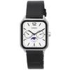 Standard Analog Moon Phase Leather Strap White Dial Quartz MTP-M305L-7A Mens Watch