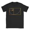 Golden Ratio Fibonacci Spiral for Unisex Unisex T Shirt Geek Math Crazy Tee Shirt Crew Neck TShirts 100 Cotton Gift Idea Tops