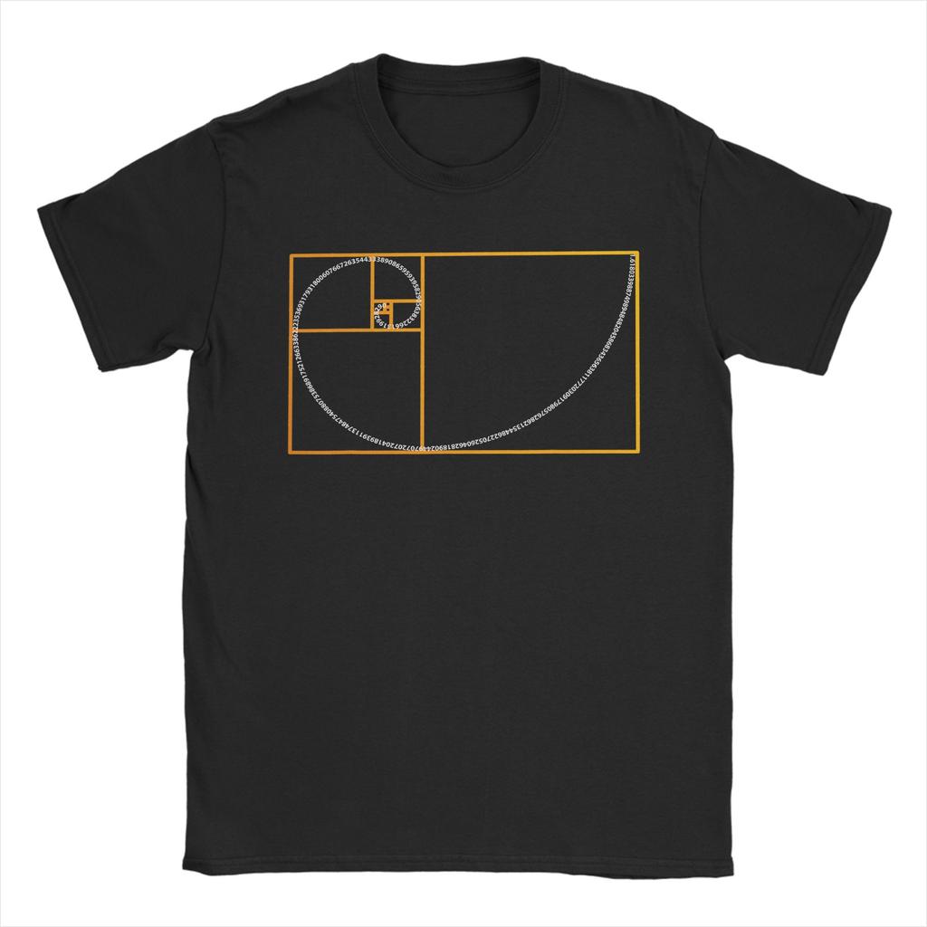 Golden Ratio Fibonacci Spiral for Unisex Unisex T Shirt Geek Math Crazy Tee Shirt Crew Neck TShirts 100 Cotton Gift Idea Tops