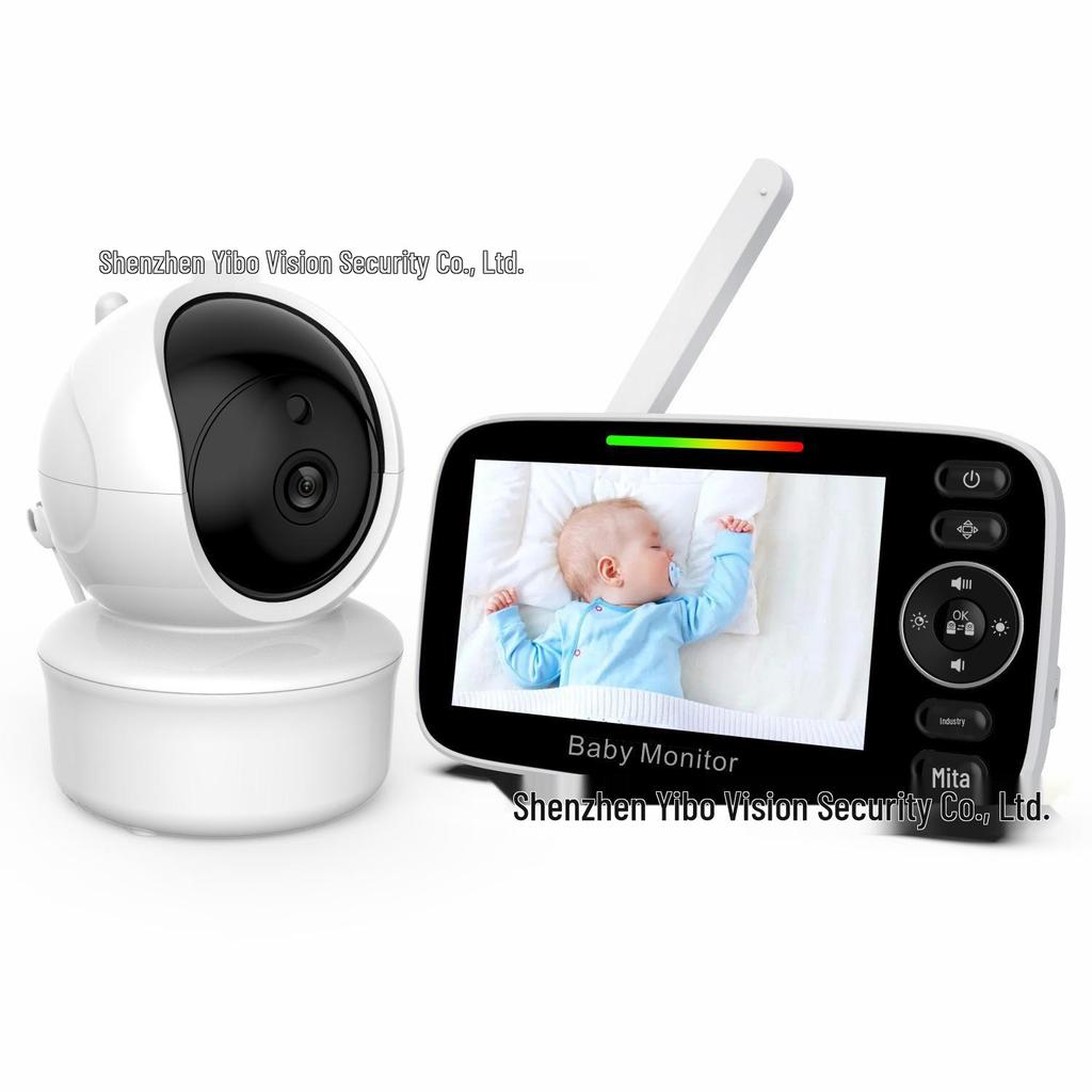 4.3" Wireless Baby/Elderly Night Vision Monitor with Lullaby, Intercom, and Temperature Detection