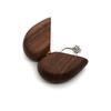 Black Walnut Ring Box In Heart Shape, Proposal And Engagement Jewelry Box
