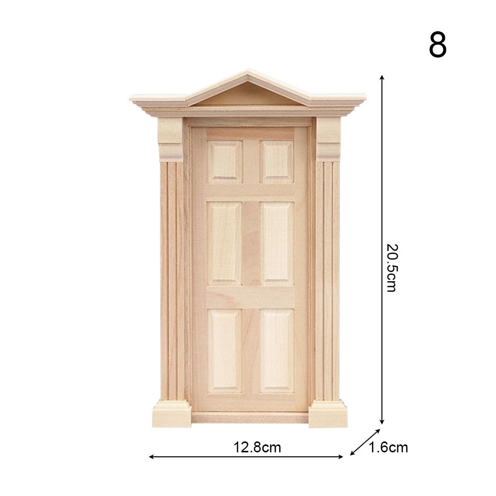 Dollhouse Furniture DIY Double Window Glass Plate Doll House Window Wooden Frame Doll Furniture