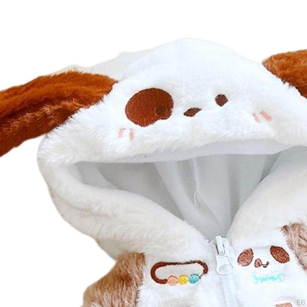 20 см / 7,8 дюйма плюшевая кукольная одежда, комплект из пальто и брюк на молнии, ручная работа, нарядная одежда