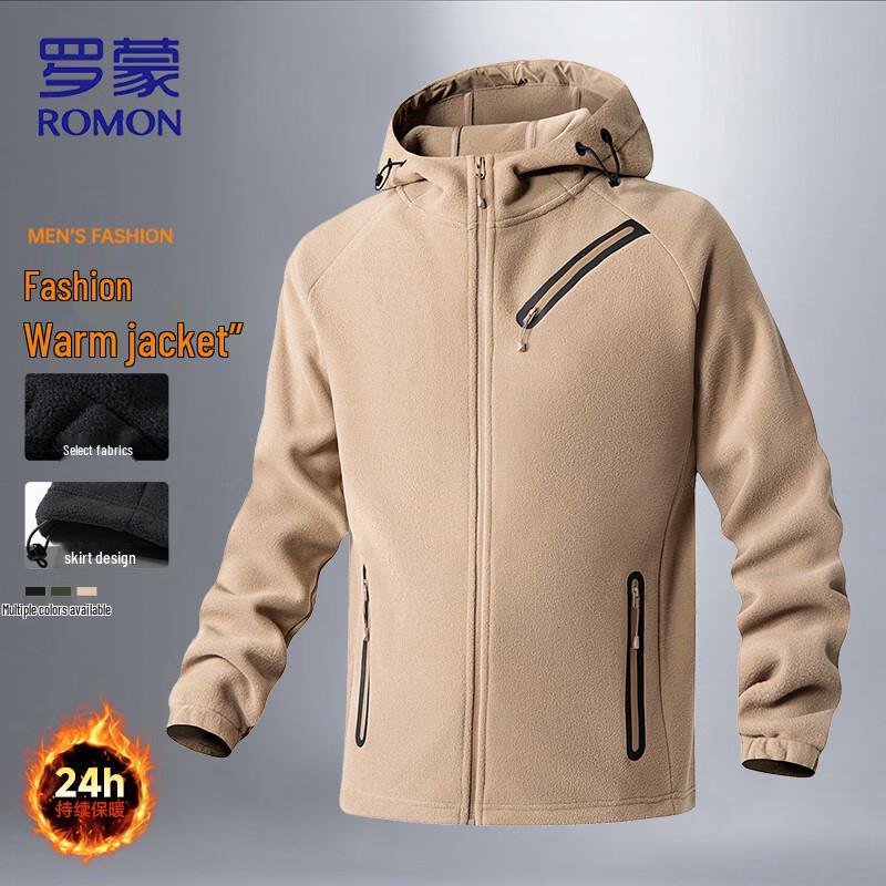 ROMON Men's Autumn Winter Fleece Jacket