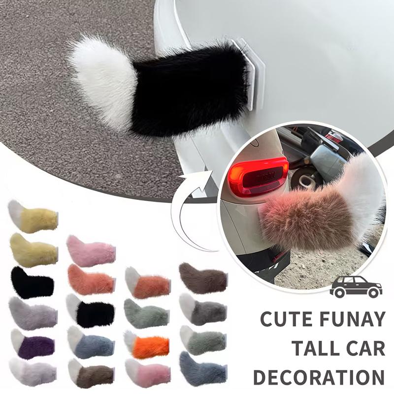 Remote Control Electric Car Tail Electric Bicycle Tail Wagging Moving Rechargeable Plush Animal Tail Auto Motorcycle Decoration
