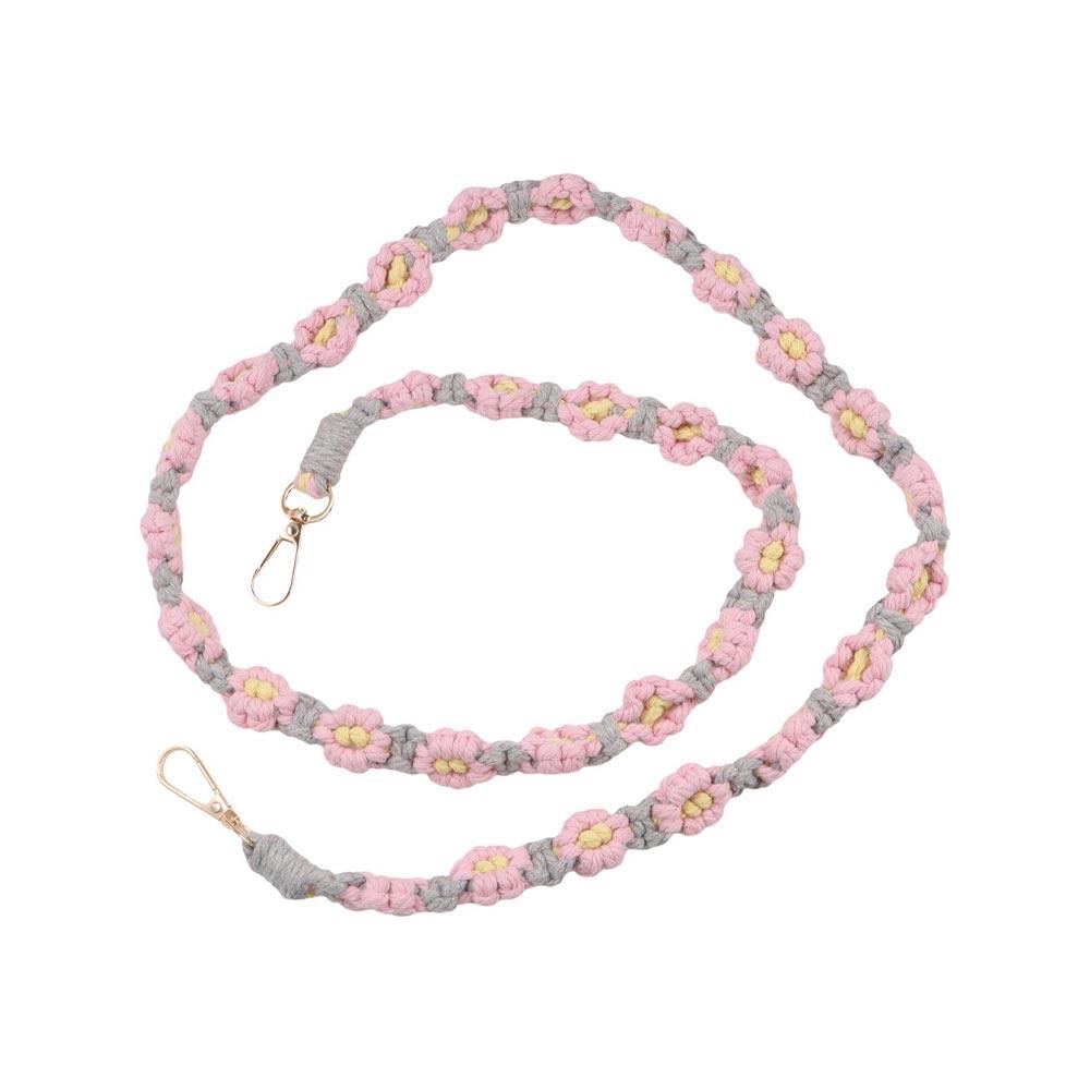 Бохо Цветочный Богемный Брелок-Ремешок Милый Брелок для Телефона Цветок Ромашки Макраме Брелок Кошелек