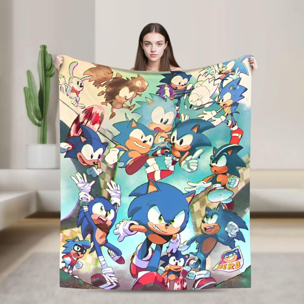 Бронированные Супер Ежик Тень Пледы Фланелевые Потрясающие Дышащие Пледы для Украшения Покрывала