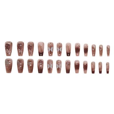 Накладные ногти Длинные накладные ногти Квадратные ногти Полное покрытие на ногтях Ногти с постепенным изменением дизайна Очень длинные с 2 мл клея