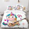Cute Couple Of Pony Duvet Cover Set 3D Unicorn Pony Horse Polyester Quilt Cover With Pillow Shams For Kids Adults Bedding Set