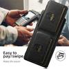 SUTENI H03 For Samsung Galaxy S25 Ultra Case Card Holder Waxy Texture Leather+TPU Phone Cover