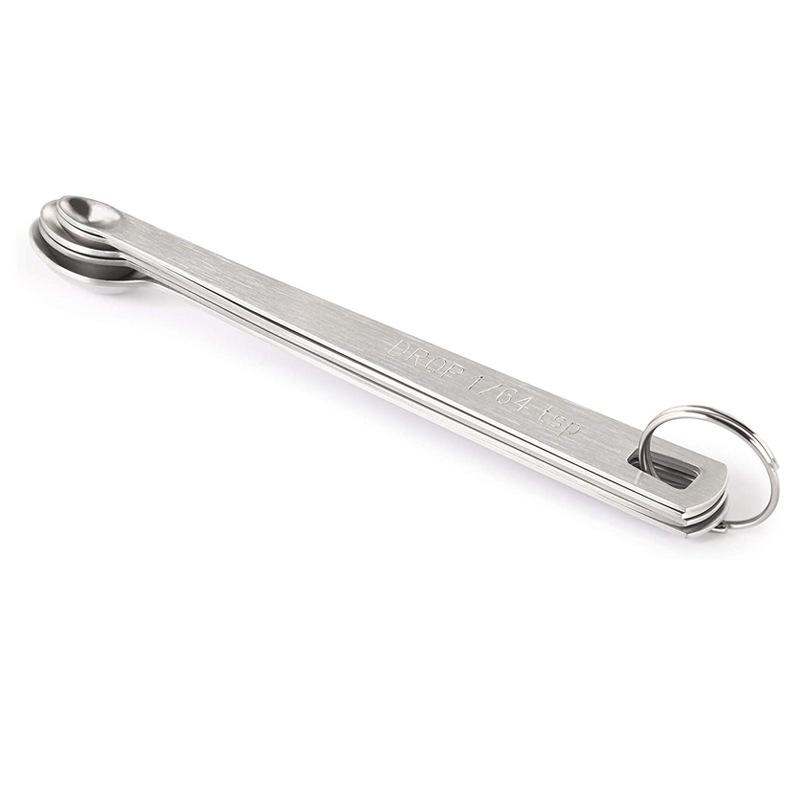 5Pcs/Set Measuring Spoon Stainless Steel Coffee Seasoning Multiple Size Spoon