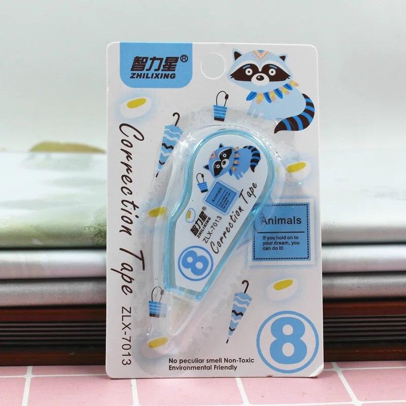 1 шт. Милые животные из мультфильмов, корректирующая лента, канцелярские принадлежности для офиса и школы