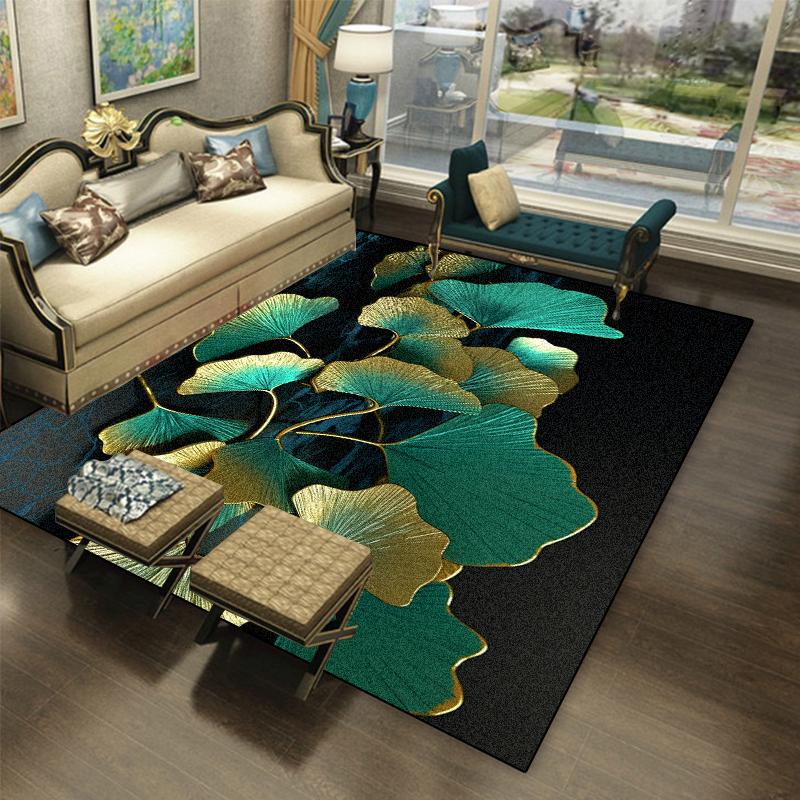 Light Luxury Green Carpet for Living Room Decor Nordic Carpets Sofa Area Decoration Lounge Floor Mat Large Area Rugs Bedroom