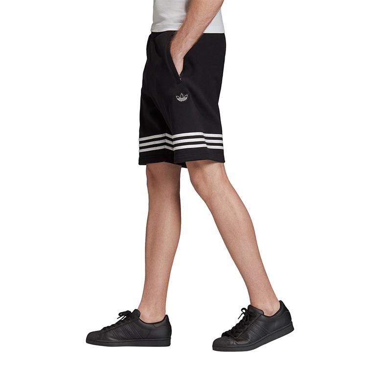 adidas Мужские шорты Originals Outline с логотипом в виде трилистника, черные FM3877
