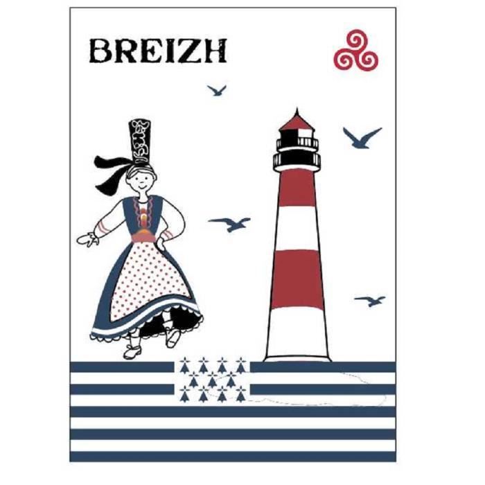 Torchons - Bigouden Breizh - Lot de 2 - 50 x 70 cm - 100% coton - Multicolore