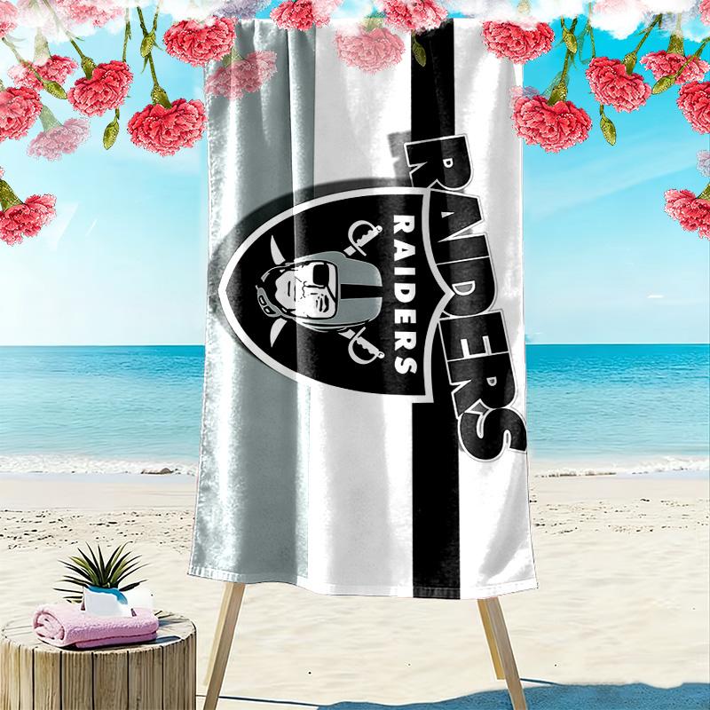 Las Vegas Raiders2 Print Beach Towel, Large Soft Quick Dry Towel for Beach Camping Swimming