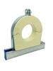 Yellow Polyurethane Air Conditioner Pipe Clamp with Copper Insulation, Seismic Support, C-Channel, and P-Channel Fastener.