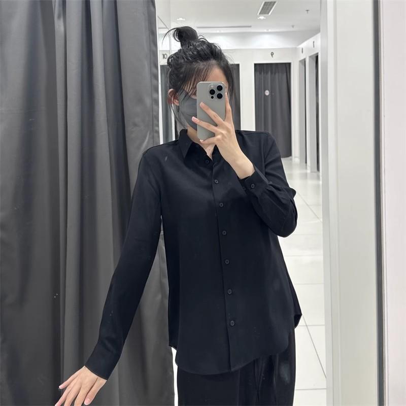 1116 Women's Fancy Long Sleeve Shirt Thin Air Conditioning Shirt Easy Care Commuter Versatile Business Shirt 169117