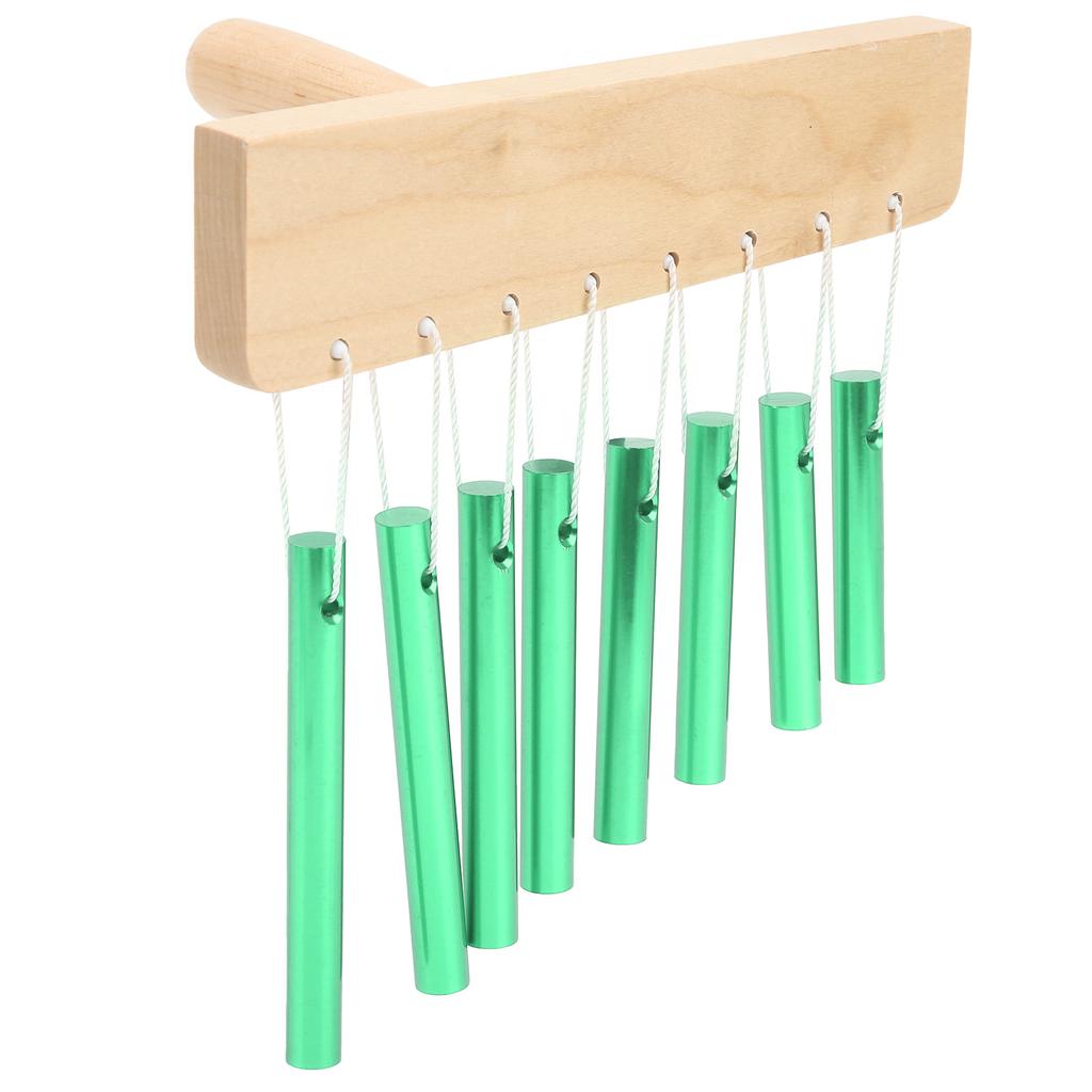 8Tone Chimes SingleRow Tube Children S Percussion Instruments Orff Preschool Toys with Hammer(Green )