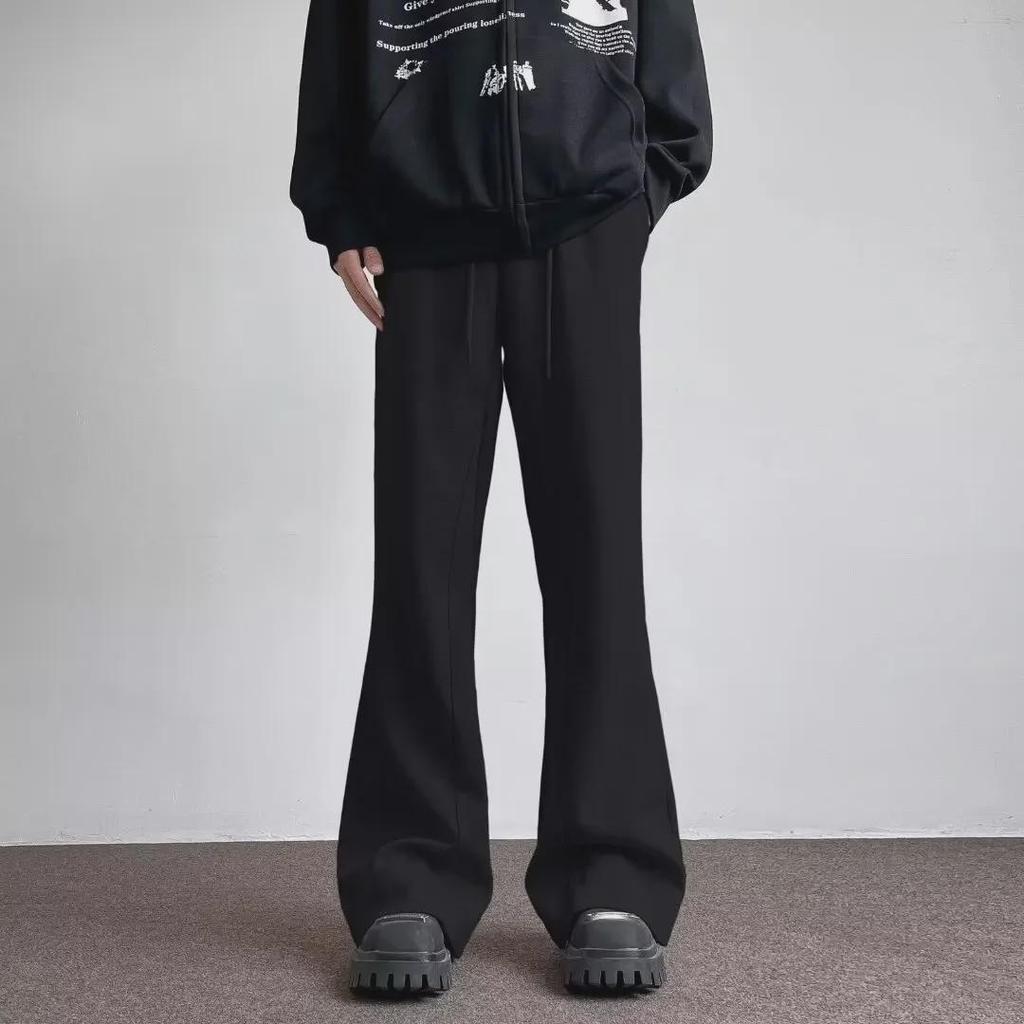 Men's Gray Micro-Flared Slim Fit Casual Sweatpants