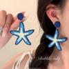 Silver Needle Flower Vine Earrings - Elegant Studs for Women, Perfect for Seaside Vacations, Fashionable and Unique Design