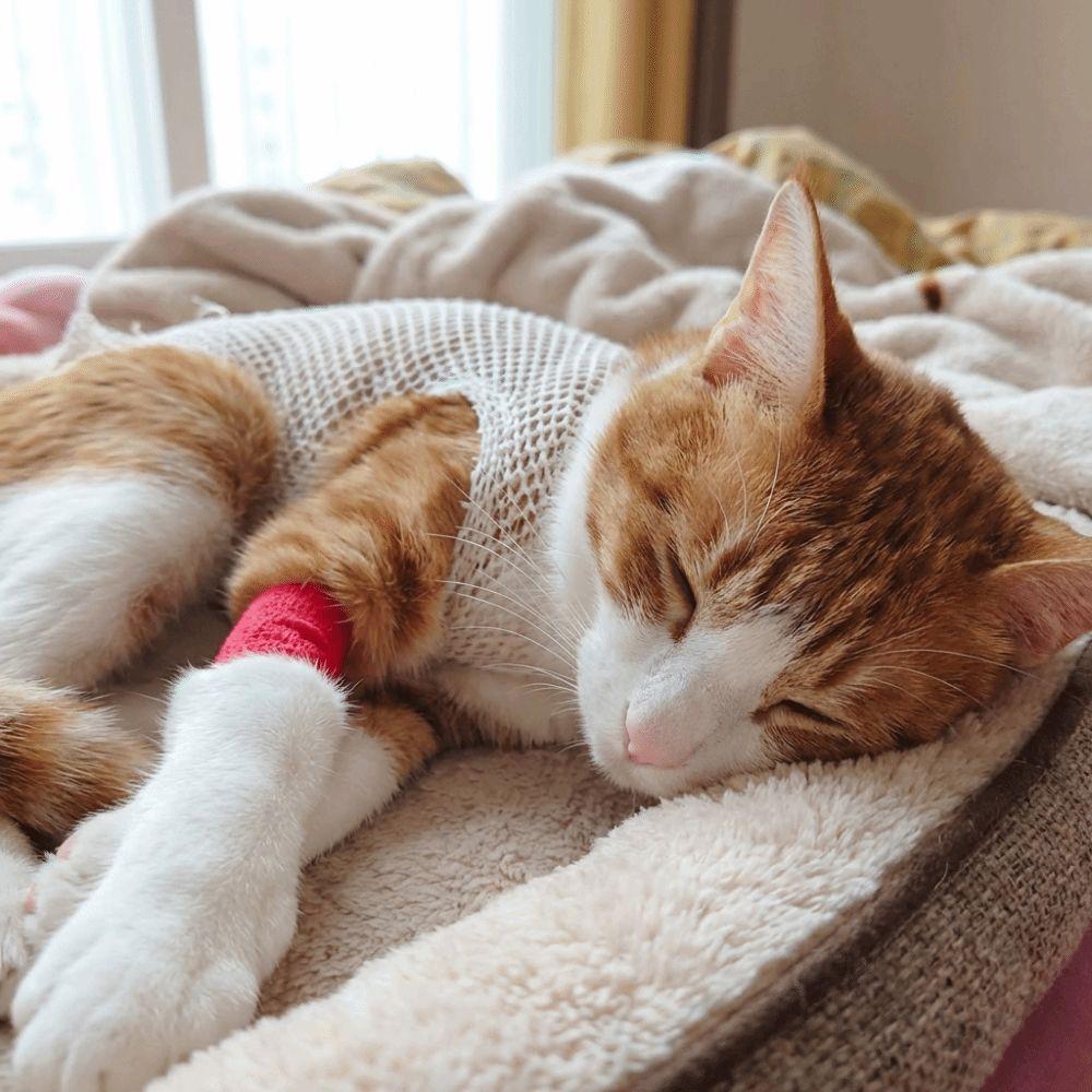 Elastic Pet Protection Cover Breathable Knee Paw Net Sleeve Pet Mesh Bandage Spayed Pet