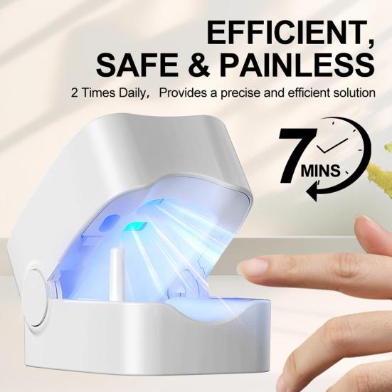 Portable Nail Therapy Lamp 910nm Infrared & 407nm Blue Light for Toenail Health Nail Fungus Treatment Device for Thick Damaged Nails