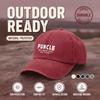 [Unisex Baseball Cap] Funcle Print Adjustable Hat Breathable Soft Fabric Casual Vintage Daily Wear Gift For Uncle