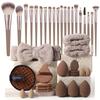 Professional Makeup Tools Set 40Pcs Makeup Brush Sponge Puff Headband Facial Cleaning Accessories