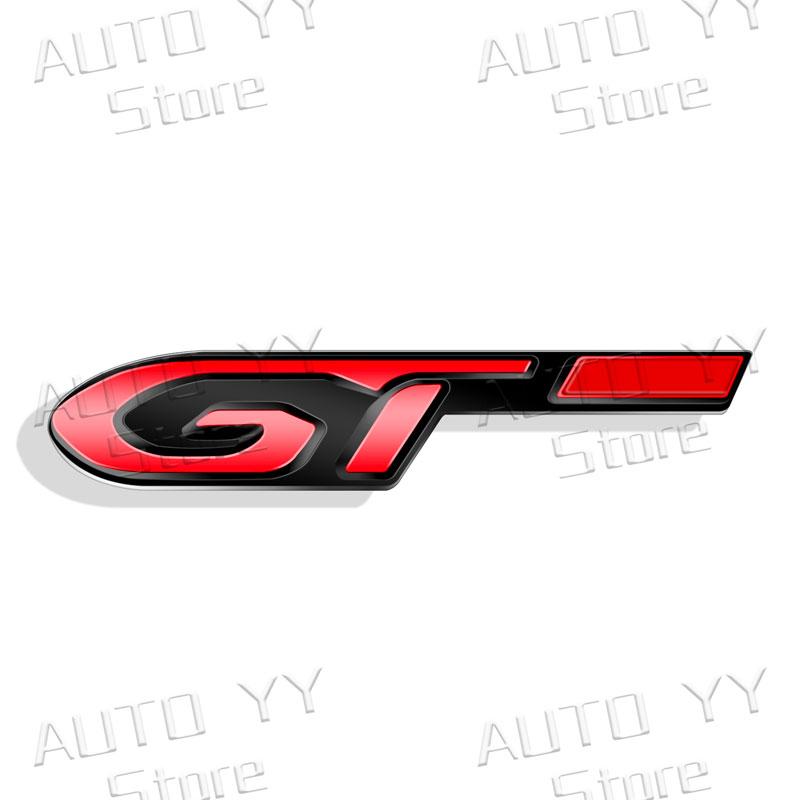 3D Металлический Логотип Значок GT Наклейка на Кузов Автомобиля Боковую Часть Задний Багажник Для 308 408 508 2008 3008 5008 206 GT RCZ