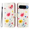 Роскошный кожаный чехол-кошелек с цветочным рисунком в стиле книги для Google Pixel 5,5a 5G/ 6,6a,6 Pro/ 7,7a,7 Pro/ 8,8a,8 Pro /9,9 Pro,9 Pro XL