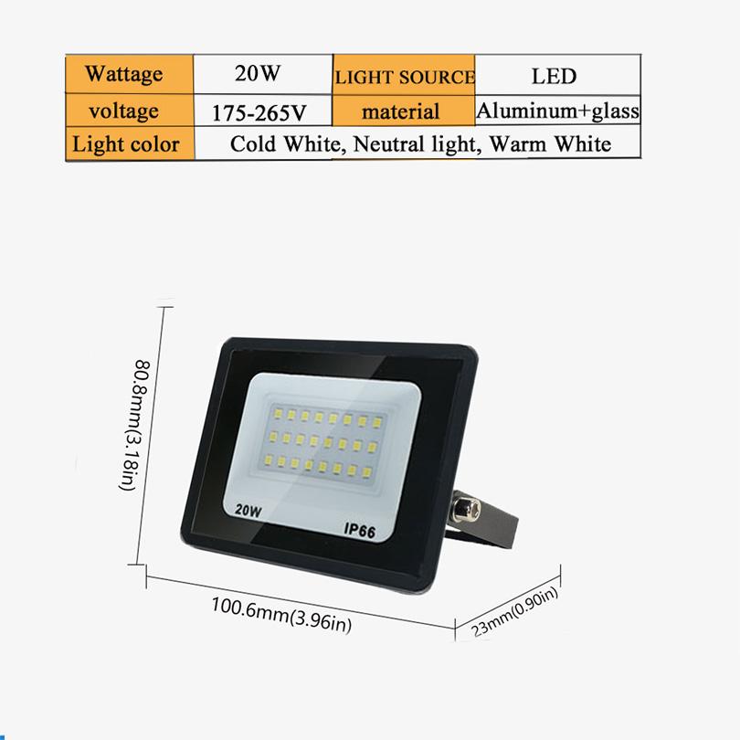LED Floodlight IP66 Waterproof refletor led outdoor led spotlight For Wall Garden LED Reflector Street Lamp Wall Flood Lights