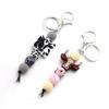 1PC New Cartoon Bag Pendant Diy Small Accessories Cute Small Gifts Silicone Wooden Beads Keychain