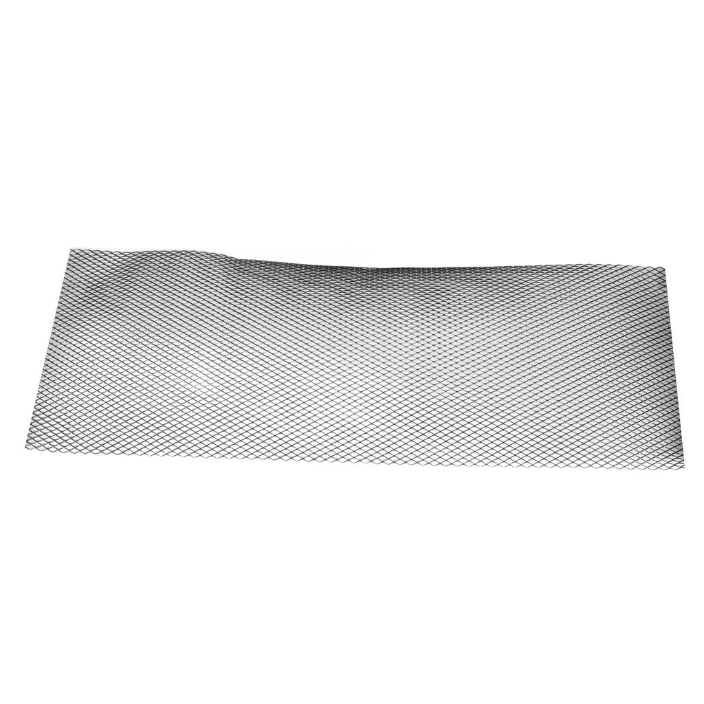 Car Front Center Grid Grille Rhombic Mesh Stable Structure Aluminum Universal Fit for Cars Black