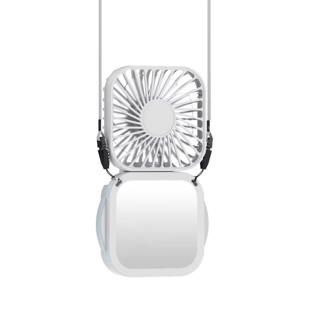 Adjustable Portable Handheld Fan With Vanity Mirror Pocket Fan Personal Desk Fan Summer Gift