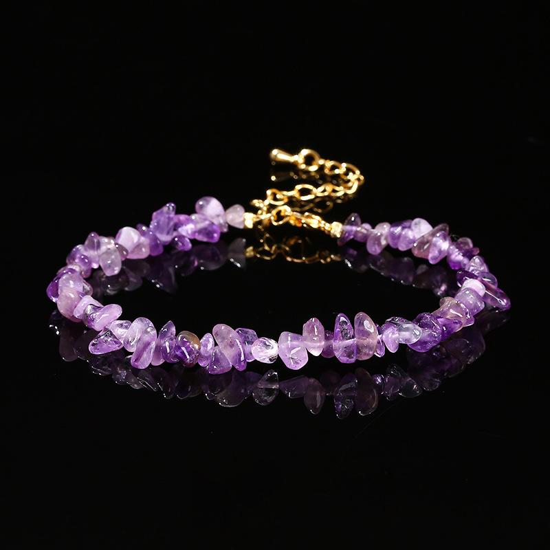 Нерегулярные полудрагоценные камни, браслет из натуральных кристаллов, браслет для йоги, медитации, чакры, подарок