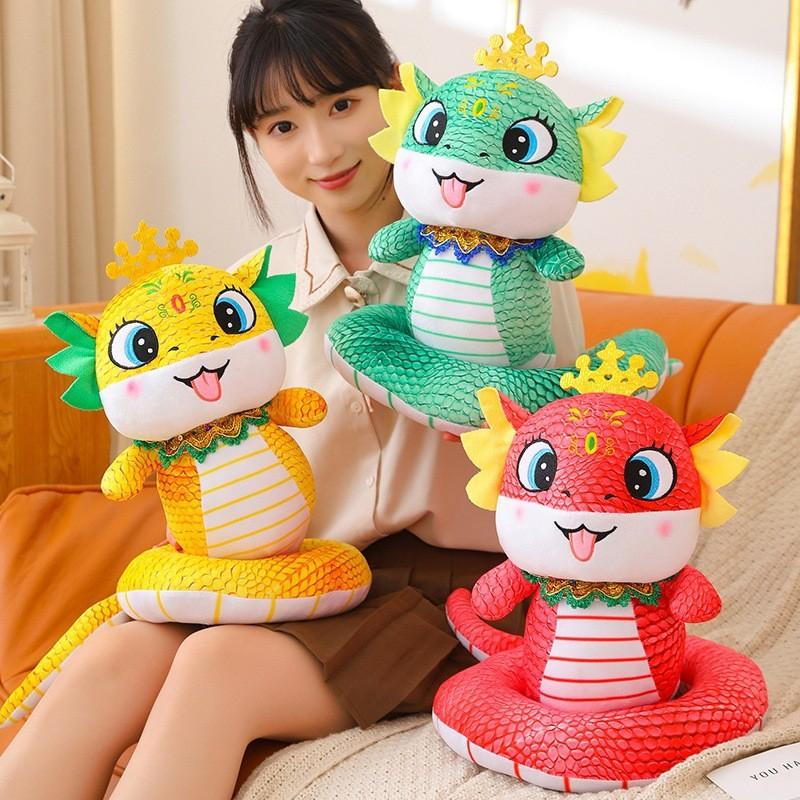 Adorable Plush Snake Doll For 2025 Year Of The Snake Gift Soft Toy With Custom Logo